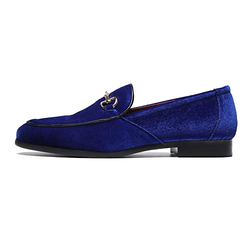 LCQL Men's Fashion Casual Walking Shoes Stitched Suede Leather Walk Shoes Big Size 8 Blue by LCQL - Used condition - Image 5