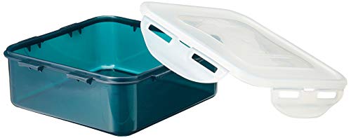 Lock & Lock Square Lunch Box 3-Piece Set With Insulated Stripe Bag, Gray, 6.7 X 6.7 X 7.1 Inches #TOP30