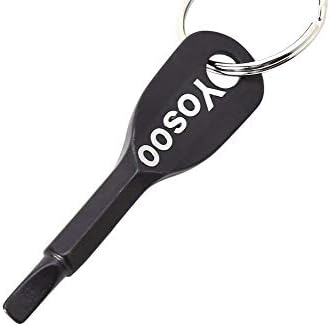 Yosoo Portable Keyring Screwdriver Mini Flat and Phillips Screwdriver Precision Heavy Duty Stainless Steel EDC Key Screwdriver Kit Outdoor (2 Pack, Black)