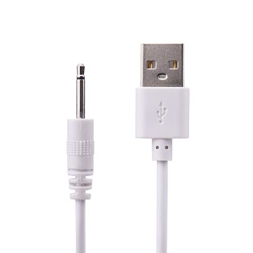 USB Adapter Replacement DC Charging Cable, Adorime Massager Backup Cord Computer Phone Charger Power Bank Car Chagrer Compatible Cord with a 2.5mm Diameter Connector