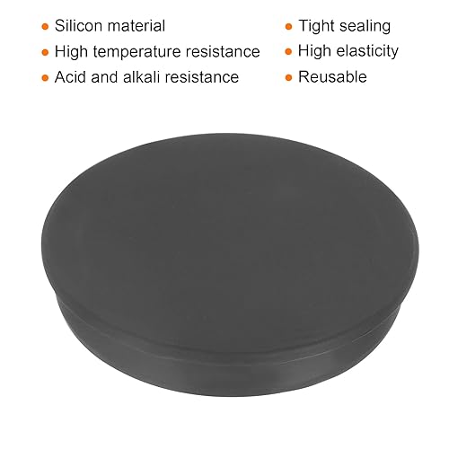 Image of uxcell High Temp Silicone Plug Mount Dia 94mm /3.7 inch T Shaped Rubber Stopper Hole Plugs for Powder Coating Plating Waterproof Plugs Sealing Plugs Black Pack of 1(OD 100mm)