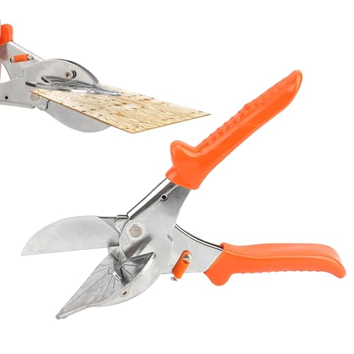 Cortador de Inglete Multiángulo de 45°-135°, Tijeras de ángulo Portátil de mano Cuchilla de acero Cortador de alambre de tubo de PVC Tijeras de uso general, para Cortar Madera, Plástico