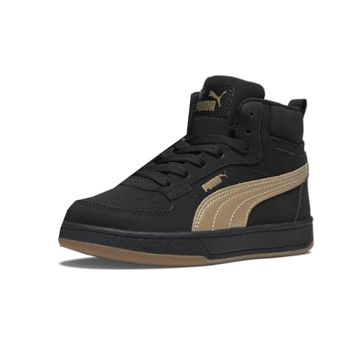 Puma - Kids Puma Caven 2.0 Mid NBK Shoes, Color Puma Black/Gold/Gum, Size: 13 M US Little Kid2