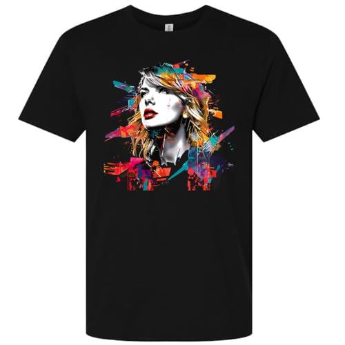 Pop Art Short Sleeve T-Shirt, Black or White, Men's Women's and Teenagers
