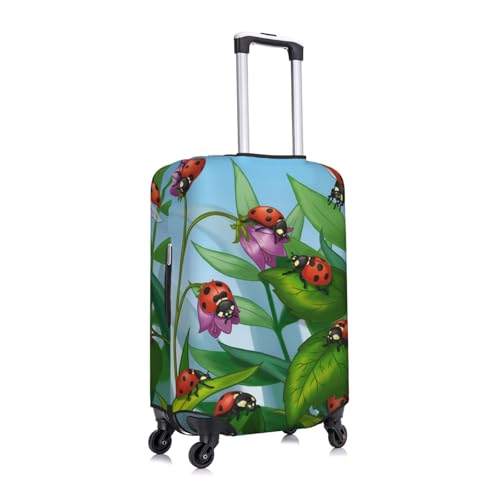 Ladybug Print Suitcase Cover Luggage Protector Washable Elastic Fashionable Travel Gear Cover3