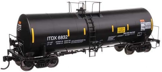Walthers Proto 920-100062 HO Scale 40' Trinity 14,000-Gallon Molten Sulfur Tank Car - Ready to Run - Sulcom ITDX #6832