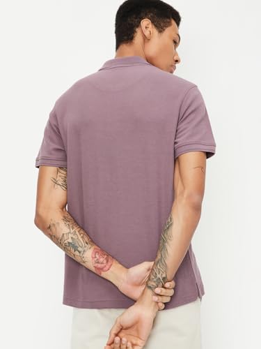 Image of Max Men's Half Sleeves Regular Fit Solid Polo T-Shirt