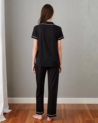 Image of BORN Pajamas for Women Set Button Down, 2 Piece Pajama Sets, Soft Womens Pajama Sets