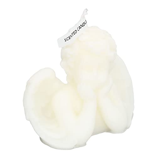 Angel Candle, Soy Wax Scented Candles, Angel Candle Cupid Candle Angel Candle Wax Vegan Candle Cute Decorative Candle Handmade Aesthetic Candle for Home Decor Bedroom Bathroom(Two Hand On Cheek White)