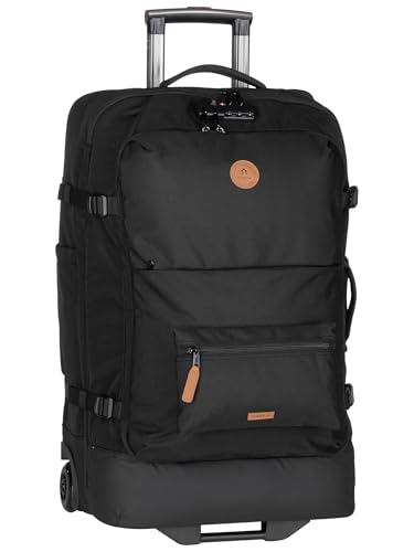 CABAIA Sac à Dos Soft Suitcase 2 Wheels 75L, bagage trolley haut de gamme au design Berlin Noir