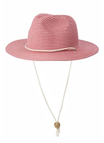 Sombrero Fedora de Paja para Mujer, Verano, Playa, UV UPF50+ miniatura 1
