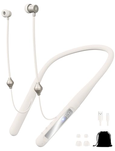 Air Tube Bluetooth Headphones with LED Battery...