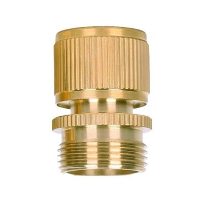 Soladirect Men's Gold Brass Tap Connector 3/4 Inch Bsp To Snap On Fe Quick Connect Fitting For Garden Hosepipe Hozelock Gardena Compatible Click Lock Adapter For Taps Sprinklers Irrigation Accessories Outdoor Use