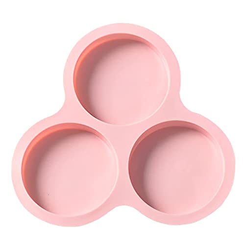 Qmisify Molde de Huevo para freidora de Aire - Molde de Silicona para Huevos de 3 cavidades, Molde para Hornear Pasteles - Molde de Huevo Frito Pan de Hamburguesa de Silicona para freidora de