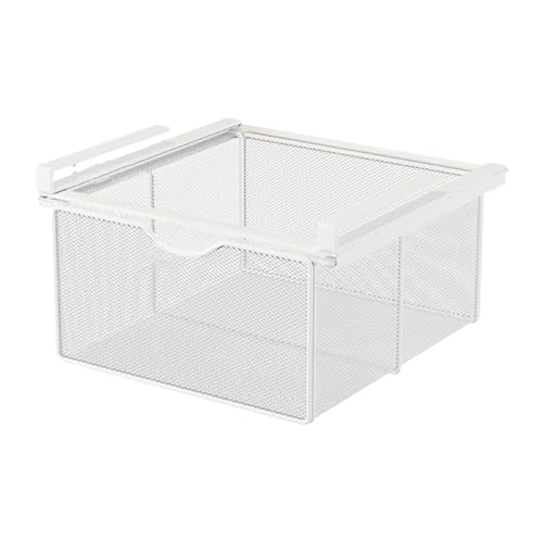 Panier coulissant sous étagère tiroir suspendu XL fil blanc