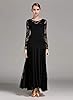 ZX Women's Ballroom Dance Dress Lace Sleeve Long S... #4