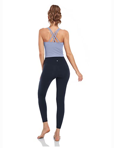 Heynuts Formerly Hawthorn Athletic Longline Sports Bras For Women Wirefree, Strappy Yoga Bras Padded Workout Bras Cropped Tops Tempest Blue L #TOP3