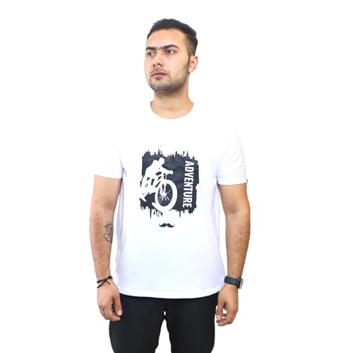 Image of Adventure Printed Round Neck Cotton Men T-Shirt