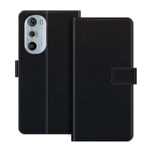 ESACMOT ���U�[�E�H���b�g�P�[�X Motorola Edge 30 Pro �Ƃ̌݊������� �J�[�h�z���_�[���X�^���h�t���蒠�^�P�[�X�A�}�O�l�b�g���J�A�ϏՌ��t�H���I�A�J���t���ȃf�U�C�� (��)