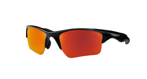 Image of Dynamix Polarized Replacement Lenses for Oakley Half Jacket 2.0 XL | Easy To Install | Fit Perfectly | Fire Red + Ice Blue