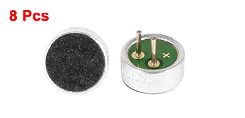 sourcing map 8 Stück 2 Pins Löten Elektret Kondensator mikrofon Pick-up 6mm x 2.7mm de