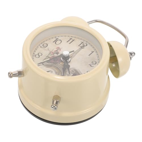 Cabilock Metal Alarm Clock Ring Bell Clock Desktop Alarm Clock Small Clock