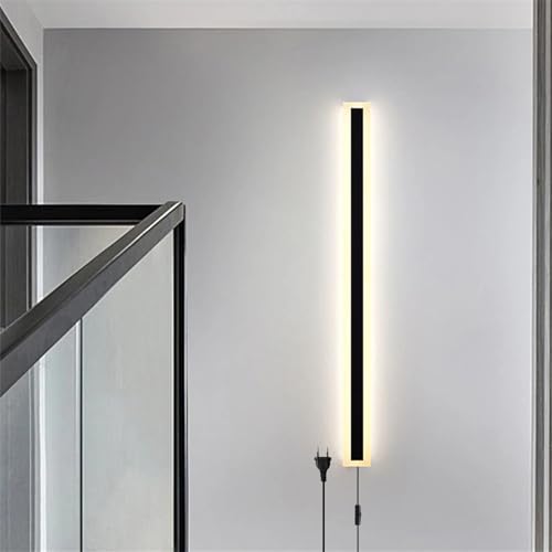 Aplique de pared LED interior de aluminio con cable e interruptor largo 7