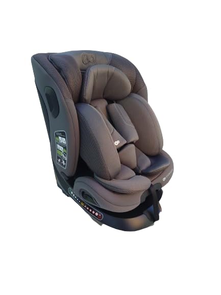 Kinderkraft I-GROW 2 PRO Kindersitz 0-36 kg, I-SIZE 40-150 cm, 360 grad drehbar, Kinderautositz mit Isofix station, FWF und RWF, Verstellbare Kopfstütze/Rückenlehne mit Liegeposition, Schwarz