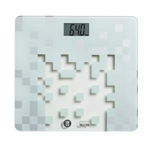 WeightWatchers by Tanita HD-380WW Stylish Digital Bathroom Scale Ultra Slim Glass Design Tap-On Activation 150kg Capacity Accurate Weight Readings