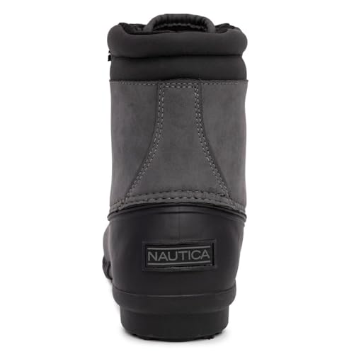 Image of Nautica Men's Duck Boots Waterproof Shell Insulated Snow and Rain Boot Lace-Up Winter Shoe Channing, Extended Sizes 7-16
