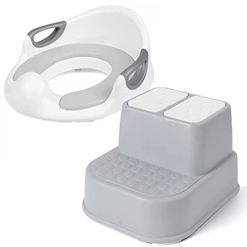 Primabobo® Toilettensitz für Kinder mit Haltegriffen und ein WC-Tritthocker für das Bad, Anti-Rutsch-WC-Sitz mit Spritzschutz und rutschfester Toilettenhocker für Mädchen und Jungen Cover