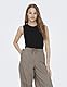 ONLY Damen Geripptes Cropped Top Kurzes T-Shirt Rundhals Oberteil Ärmellos ONLMAJLI
