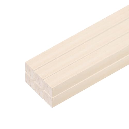 MECCANIXITY 6pcs Wood Sticks, 1/2