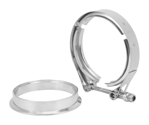 Abrazaderas para mangueras y brida de tubo de escape con abrazadera banda en V de 117,4mm 2