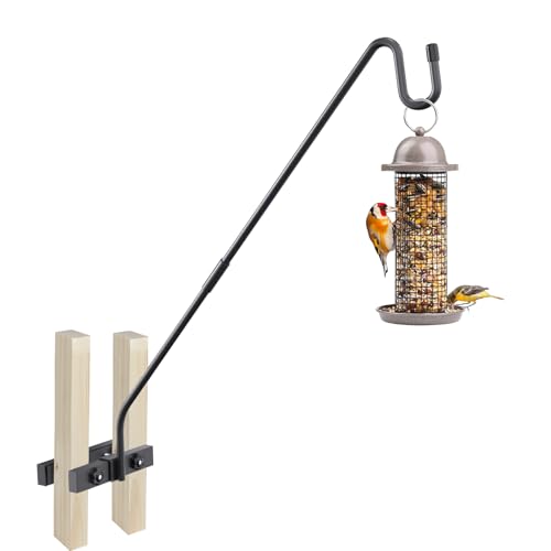 Monalife Deck Railing Plant Hanger Outdoor-Deck Hook Railing Mount，Metal Bird