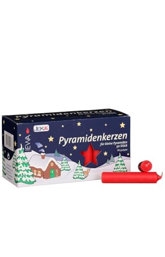 Jeka Kerzen Christmas Pyramid Carousel Candles Medium 14mm - Red