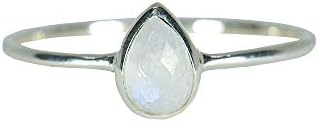 Pura Vida Silver Teardrop Moonstone Ring Size 8 - .925 Sterling Silver Ring