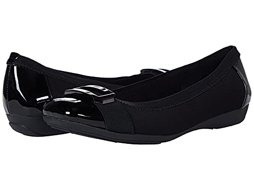 Image of Anne Klein Uplift Flats for Women - Textile Upper and Lining - Stretch Collar - 90 Flexibility - Square Cap Toe
