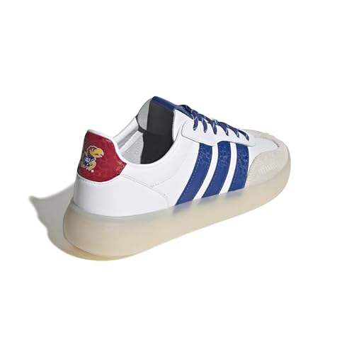 Image of adidas Men's NCAA Team Barreda Decode, White /Collegiate Royal /Team Power Red /Kansas University, 8.5