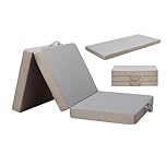 Gwydre Tri-fold Memory Foam Mattress,190 * 90 * 10 Single Mattress Portable Floor Bed with Washable Cover, Collapsible for Travel & Camping & Yoga (190x90x10)