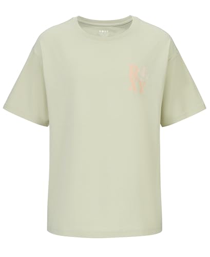 Image of Roxy Girls' Short Sleeve Oversized Fit Logo Tee, Crew Neck Graphic T-Shirt, Soft & Comfortable