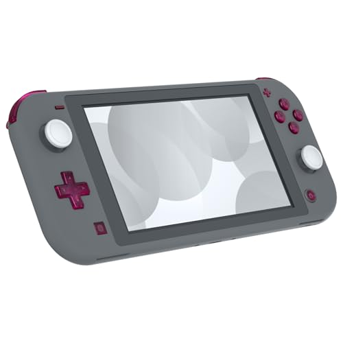Image of eXtremeRate Clear Candy Pink Replacement ABXY Home Capture Plus Minus Keys Dpad L R ZL ZR Trigger for Nintendo Switch Lite, Full Set Buttons Repair Kits with Tools for Nintendo Switch Lite