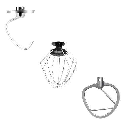 Image of NexLev Stand Mixer Attachment Set for ST-01 | Includes Dough Hook, Beater & Whisk | Durable Stainless Steel Build | Easy to Attach & Clean | Ideal for Baking, Whipping & Kneading