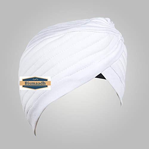 Image of BISMAADH Instant Readymade Turban for Men & Women Head Wrap Lightweight Cap Headwear Sikh Pagri