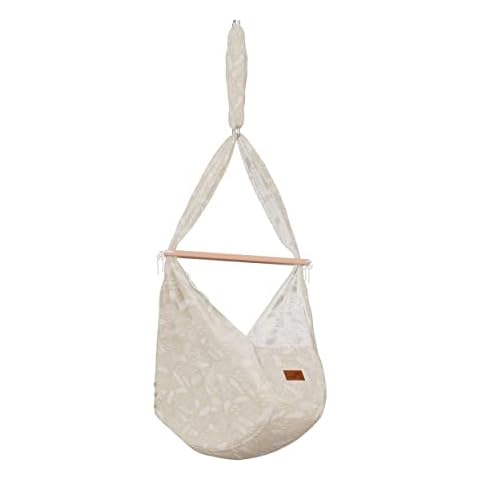 Schmusewolke Spring Cradle - Complete Set - Hammock for Babies and Toddlers from Birth to 3 Years - Organic Cotton - Sheep's Wool Mattress - Dreamcatcher Buttercup Cover