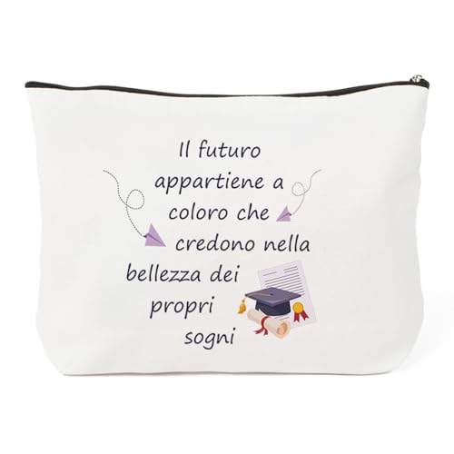 Regalo Laurea Donna,Regali per La Laurea,Idea Regalo per Festa Della Donna Ragazza Divertenti San Valentino per Lei Natale,Regali Amica Sorella Compleanno,Pochette Trucchi