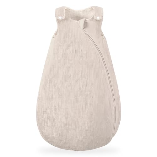 Image of lulumoon Sleep Sack Baby Wearable Blanket: Muslin Sleeveless Sleep Bag for Baby 0.5 TOG with 2-way Zipper