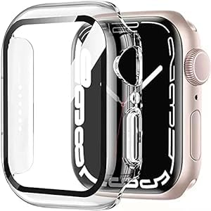 BHATIGALLERY Case Case Compatible with Apple Watch Series 9, 8 and 7 45mm with Tempered Glass Screen Protector, Full Coverage, Touch Sensitive, Ultra-Thin HD Bumper Protective Cover - (45mm Clear) (B0CV5KDNHN) Amazon Price History, Amazon Price Tracker
