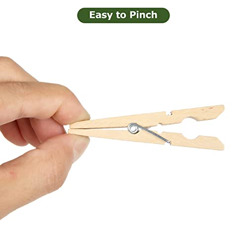 JMIATRY 200 Pcs Wooden Pegs, 7.2cm Wooden Craft Peg for Photos Wooden Clothes Pegs for Washing Line or Hanging Photos Arts and Craft - Image 4