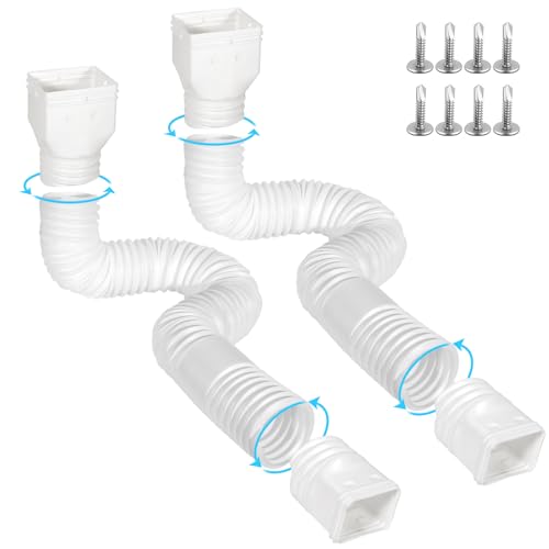 Ogutter Rain Gutter Downspout Extensions, Downspout Extender for Rainwater Drainage Flexible, Down Spout...